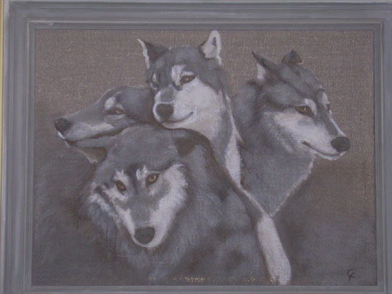 T�tes de loups- Toile de lin