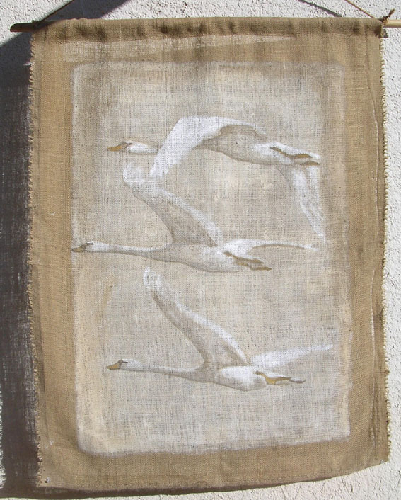 Vol des cygnes - Toile de lin