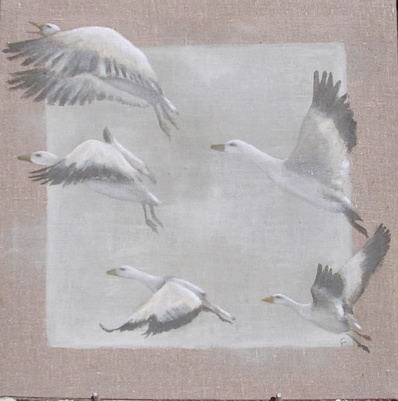 Vol des oies - Toile de lin